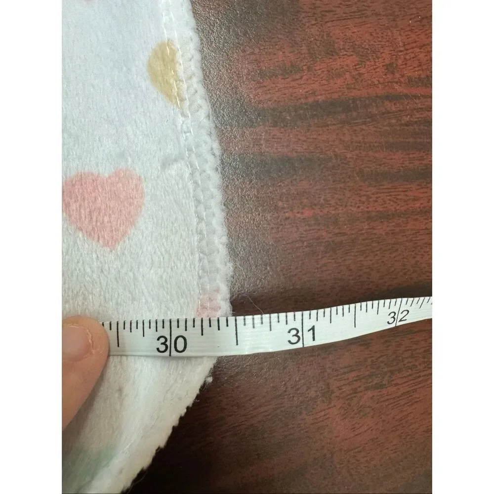 Sweet Love Children’s White Heart Print Blanket 30.5x39